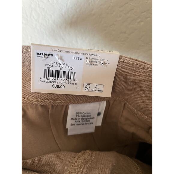 SO Tan High Rise High Waisted Cut Off Jean Shorts Size 5 Waist 27 Inseam 3 in - Picture 6 of 6